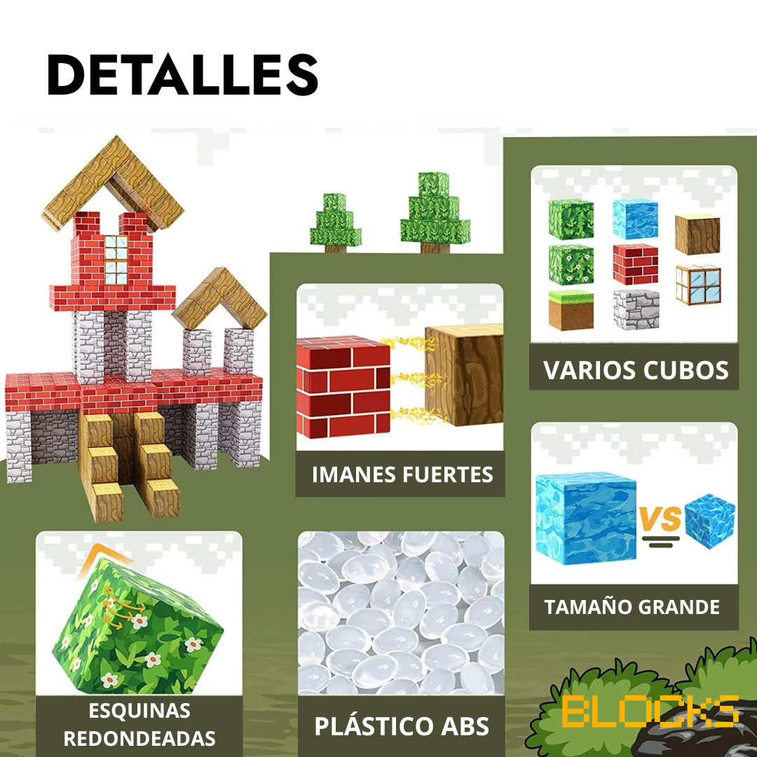 Bloques Magnéticos de Construcción - 48 / 64 / 75 Bloques